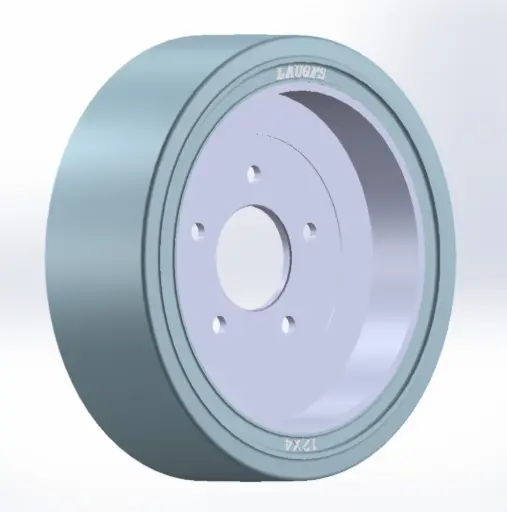 [60003806] 16x5 LAUGFS CURED-ON RIB NM GRAY W/BRAKE (SKYJACK)